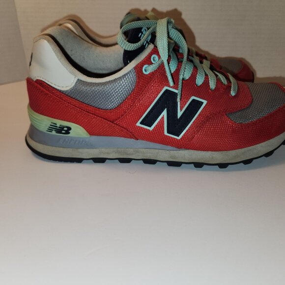 Red and Blue New Balance 574 Core Sneakers Trainers Size 9 Women - Picture 5 of 9